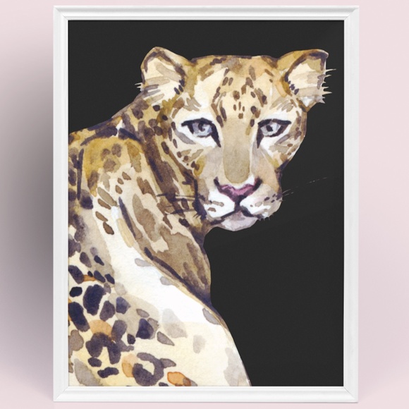 Jaguar Watercolor Wall Art Print Poster Unframed, Leopard Print - Picture 5 of 8